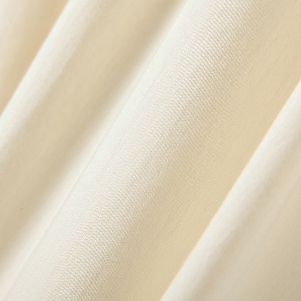 オーガニックコットン サテン前開きパジャマ ナチュラル M