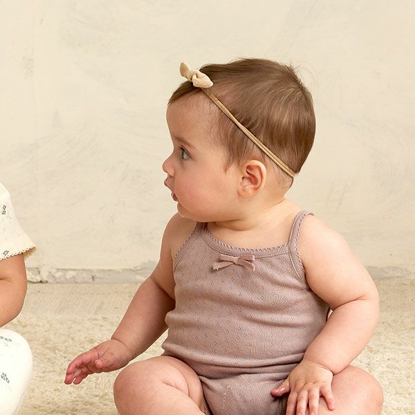 オーガニックコットン ベビーガーゼ結びヘアバンド