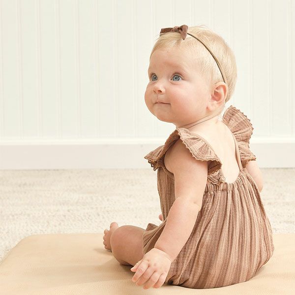 オーガニックコットン ベビーガーゼ結びヘアバンド