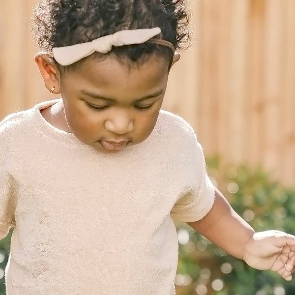 オーガニックコットン ベビーガーゼ結びヘアバンド