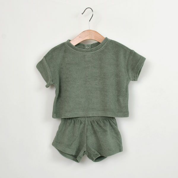 オーガニックコットン ベビーテリーＴシャツ＆ショーツ