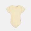 オーガニックコットン ベビーリブスラブラッフルボディスーツ(半袖)
