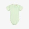 オーガニックコットン ベビーリブスラブラッフルボディスーツ(半袖)