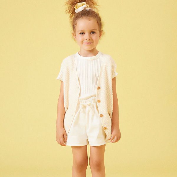 オーガニックコットン キッズリブスラブラッフルＴシャツ(半袖)