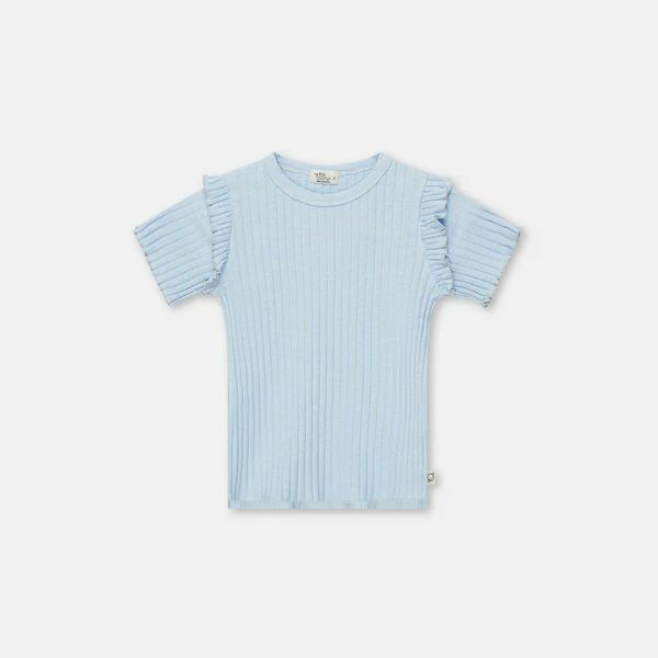 オーガニックコットン キッズリブスラブラッフルＴシャツ(半袖)