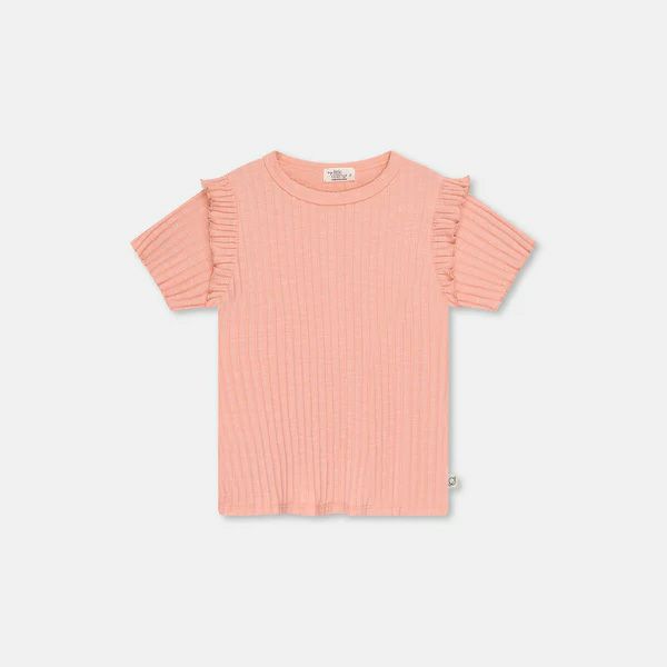 オーガニックコットン キッズリブスラブラッフルＴシャツ(半袖)