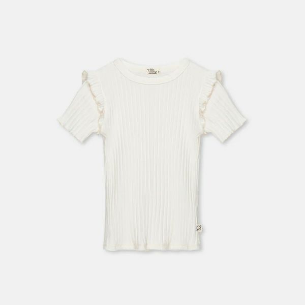 オーガニックコットン キッズリブスラブラッフルＴシャツ(半袖)