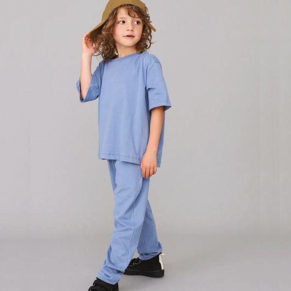 オーガニックコットン キッズテーパードパンツ