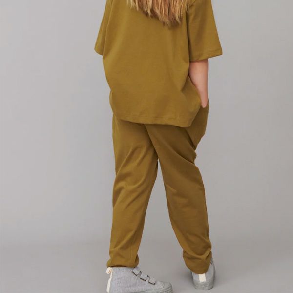 オーガニックコットン キッズテーパードパンツ