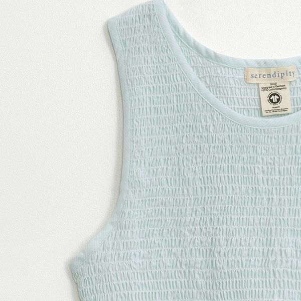 オーガニックコットン スモックノースリーブトップ