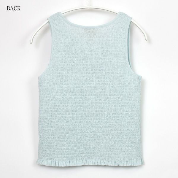 オーガニックコットン スモックノースリーブトップ