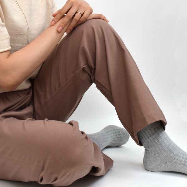 オーガニックコットン&ネトル ストレートパンツ