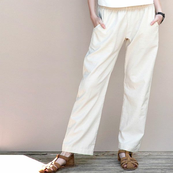 オーガニックコットン&ネトル ストレートパンツ