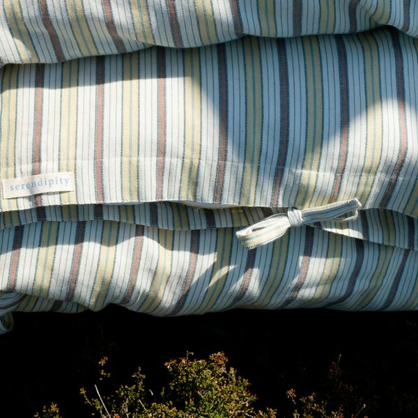 オーガニックコットン 掛け布団カバー&ピローケース MistyStripes