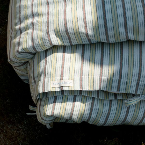 オーガニックコットン 掛け布団カバー&ピローケース MistyStripes