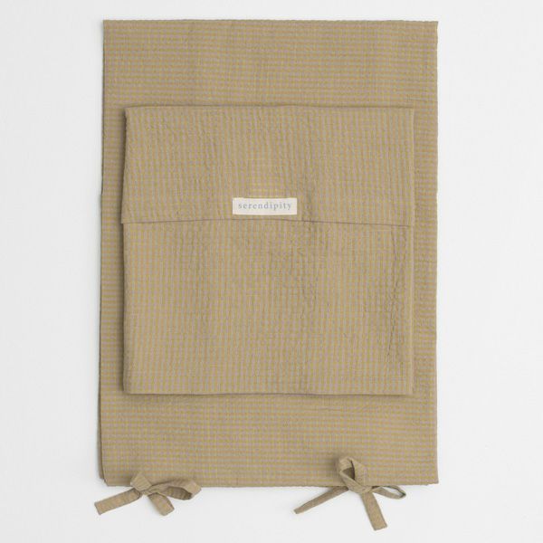 オーガニックコットン 掛け布団カバー&ピローケース PastelChecks