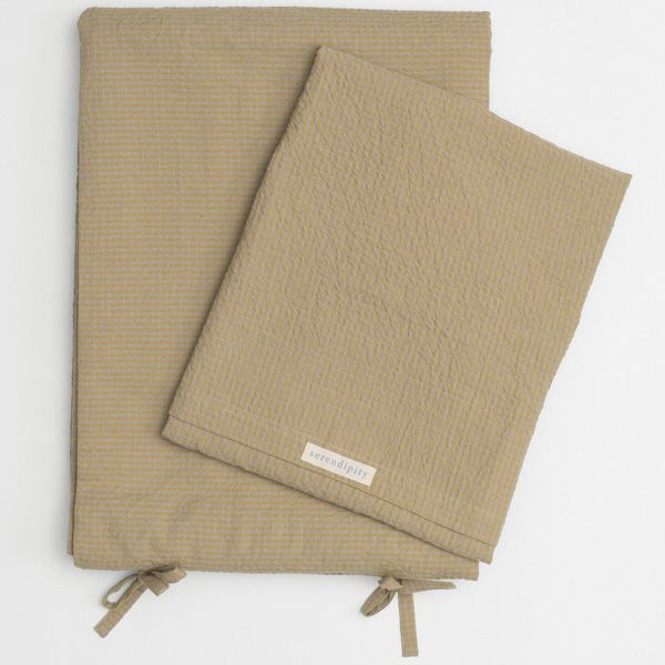 オーガニックコットン 掛け布団カバー&ピローケース PastelChecks