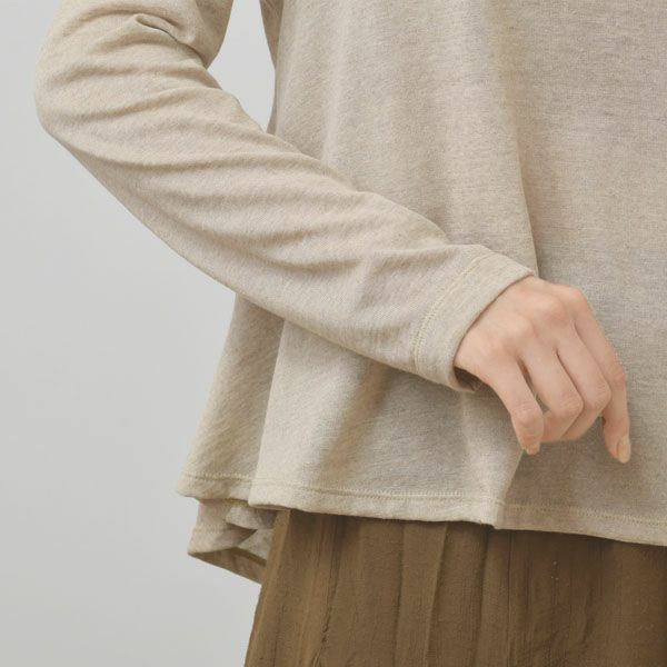 オーガニックコットン&リネン 天竺フレアプルオーバー