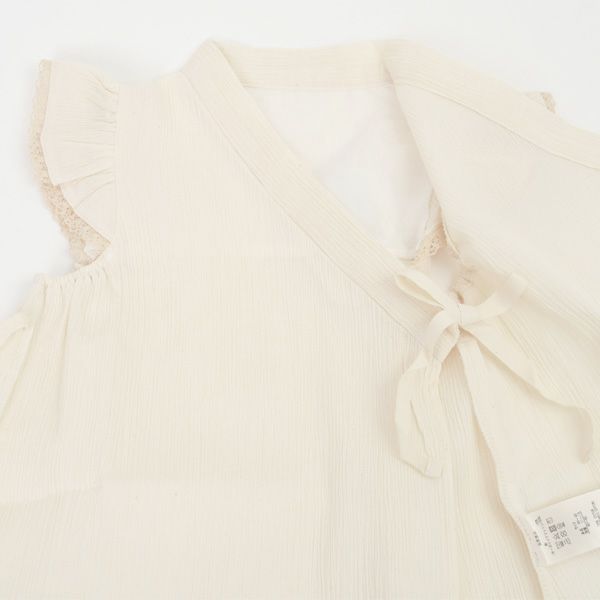 オーガニックコットン ベビー楊柳フリル甚平