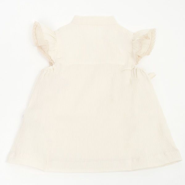 オーガニックコットン ベビー楊柳フリル甚平