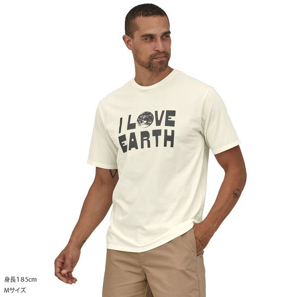 オーガニックコットン メンズ・アース・ラブ・Tシャツ