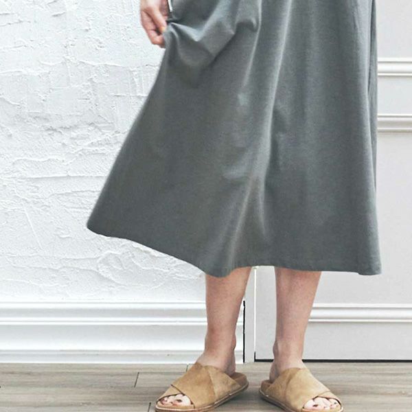 オーガニックコットン スラブ天竺ワンピース