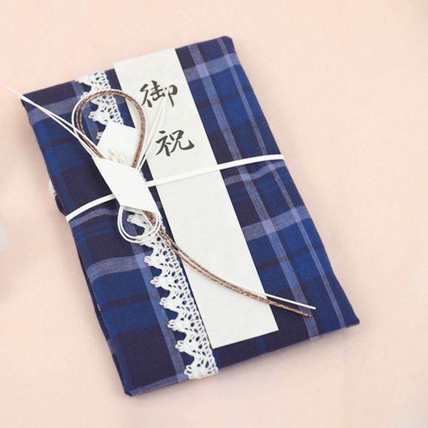 オーガニックコットンのハンカチで出来たご祝儀袋 八の字
