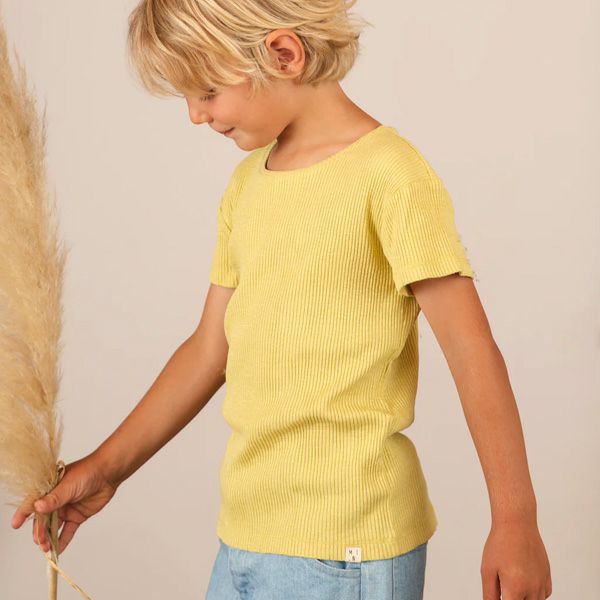 オーガニックコットン キッズリブＴシャツ(半袖)