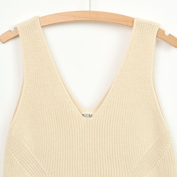 オーガニックコットン ノースリーブニット