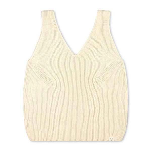 オーガニックコットン ノースリーブニット