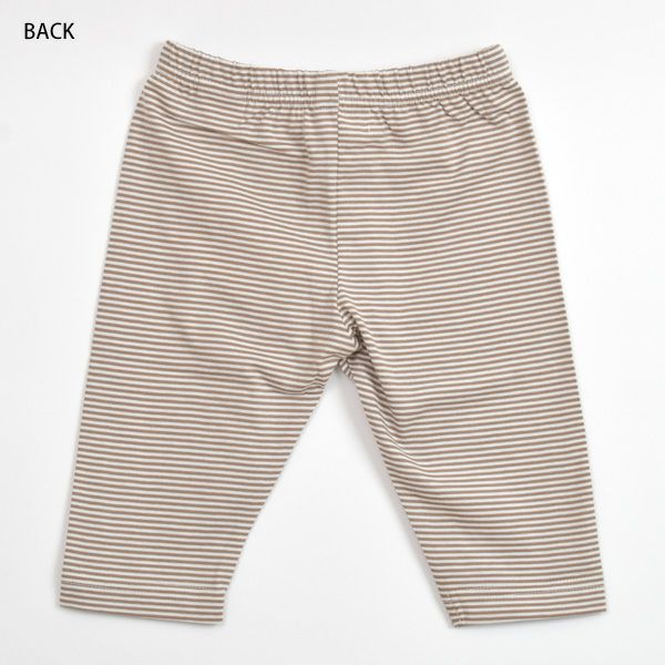 オーガニックコットン ベビーカプリレギンスFineStripe