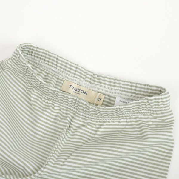 オーガニックコットン キッズカプリレギンスFineStripe