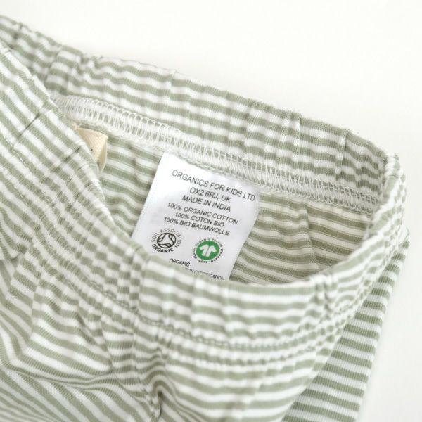 オーガニックコットン キッズカプリレギンスFineStripe