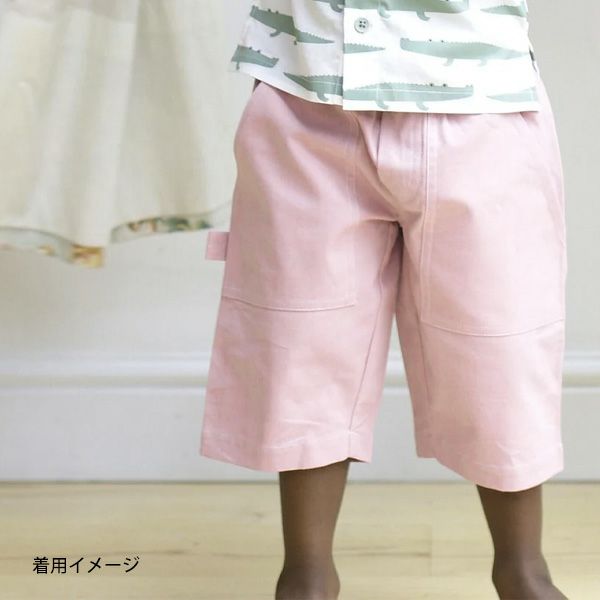 オーガニックコットン キッズペインターハーフパンツ