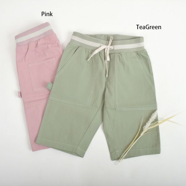 オーガニックコットン キッズペインターハーフパンツ