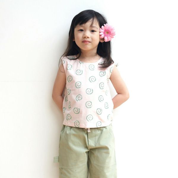 オーガニックコットン キッズペインターハーフパンツ