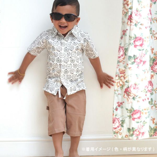 オーガニックコットン キッズペインターハーフパンツ