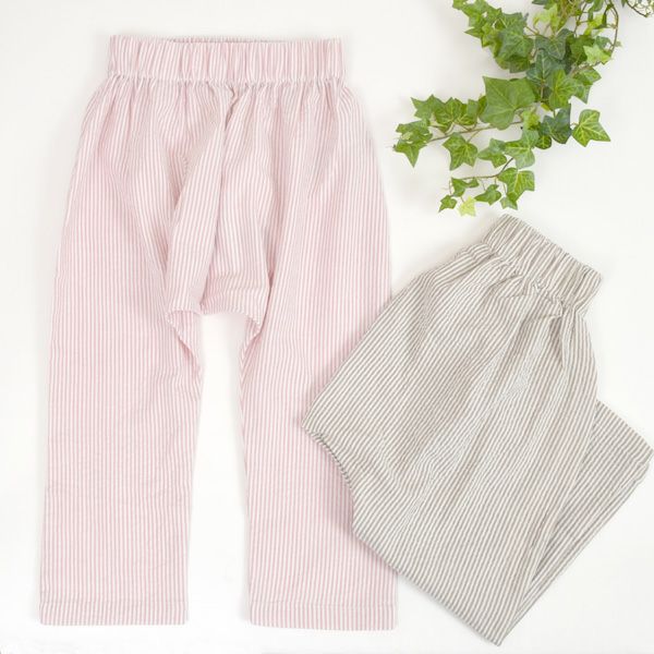 オーガニックコットン キッズシアサッカーバギーパンツ