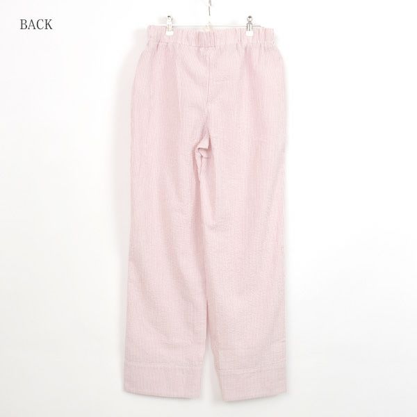 オーガニックコットン シアサッカーリラックスパンツ