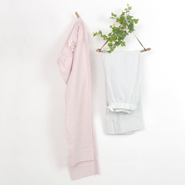 オーガニックコットン シアサッカーリラックスパンツ