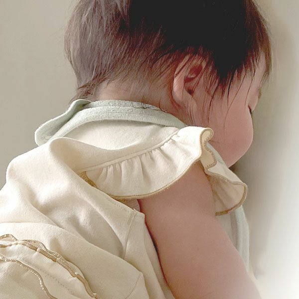 オーガニックコットン ベビーフリル付きカットソー