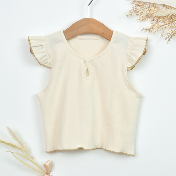 オーガニックコットン ベビーフリル付きカットソー