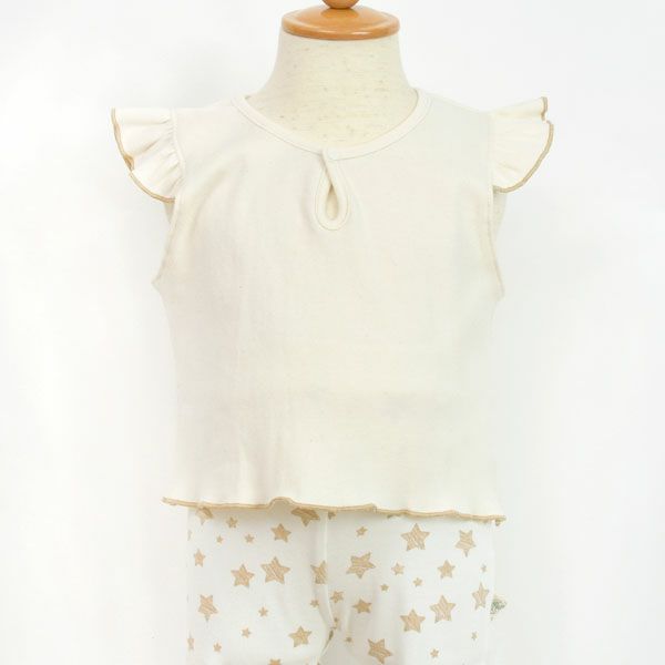 オーガニックコットン ベビーフリル付きカットソー