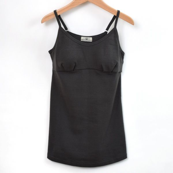 オーガニックコットン マタニティ五倍子染めパッド付キャミソール