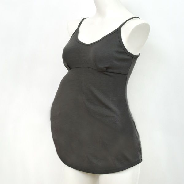 オーガニックコットン マタニティ五倍子染めパッド付キャミソール