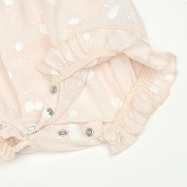 オーガニックコットン ベビーコンビロンパース APPLE