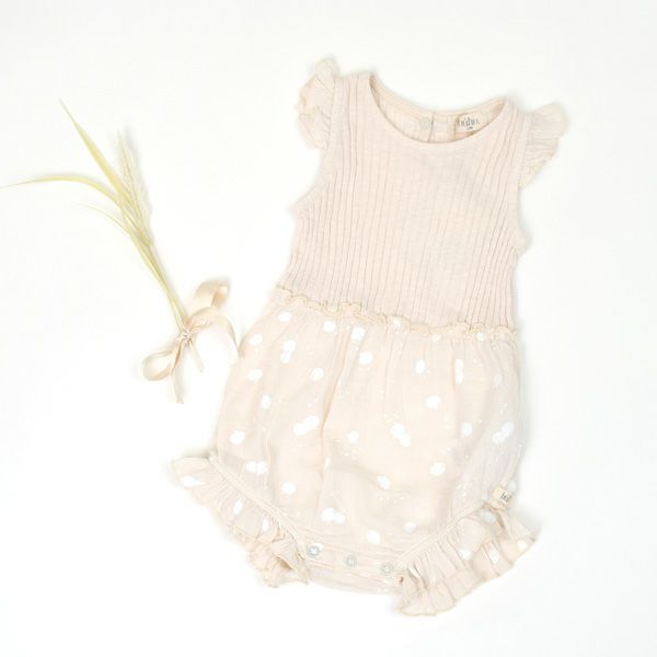 オーガニックコットン ベビーコンビロンパース APPLE