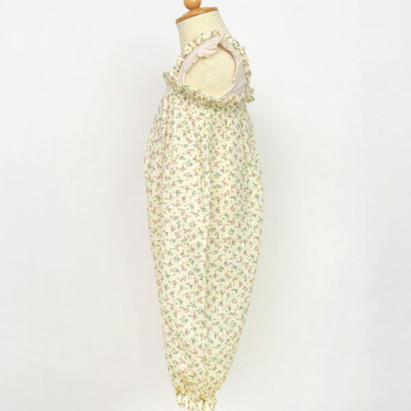 オーガニックコットン ベビーガーゼサロペット