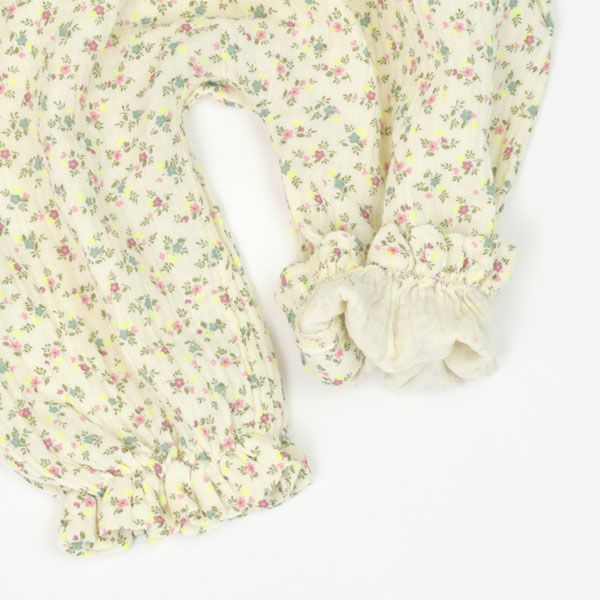 オーガニックコットン ベビーガーゼサロペット