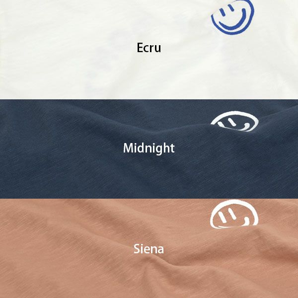 オーガニックコットン キッズTシャツSMILE